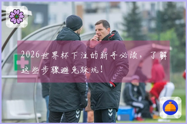 2026世界杯下注的新手必读，了解这些步骤避免踩坑！